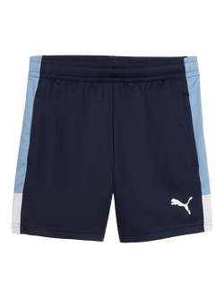 PUMA Kids' Mesh Panel Training Shorts, Navy/White/Zen Blue