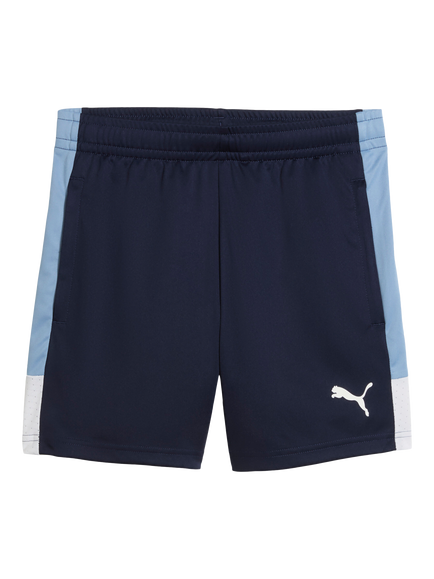 PUMA Kids' Mesh Panel Training Shorts, Navy/White/Zen Blue