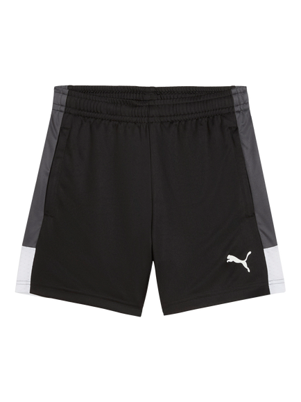 PUMA Kids' Mesh Panel Training Shorts, Black/White/Gray