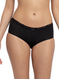 Dorina Essential Microfibre High Waist Midi Knickers, Pack of 3, Black - view 2, Black