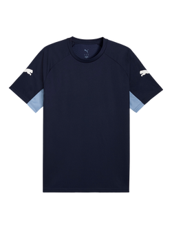 PUMA LIGA Jersey Short Sleeve Crew Neck Top, Navy/White/Zen Blue