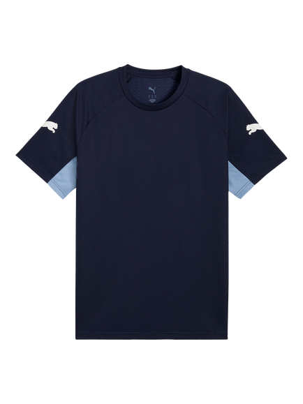 PUMA LIGA Jersey Short Sleeve Crew Neck Top, Navy/White/Zen Blue