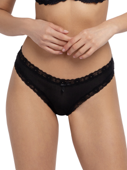 Dorina Essential Microfibre Thong, Pack of 3, Black - view 2, Black