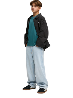 PUMA Kids' Essential No.1 Logo Relaxed Fit T-Shirt - view 2, Green Teal