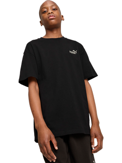 PUMA Kids' Essential No.1 Logo Relaxed Fit T-Shirt, Black