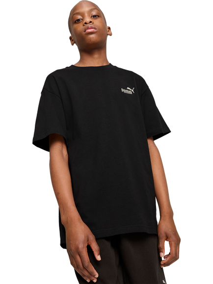 PUMA Kids' Essential No.1 Logo Relaxed Fit T-Shirt, Black