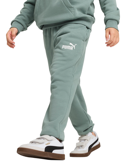 PUMA Kids' Regular Fleece No 1 Logo Joggers, Green Mid