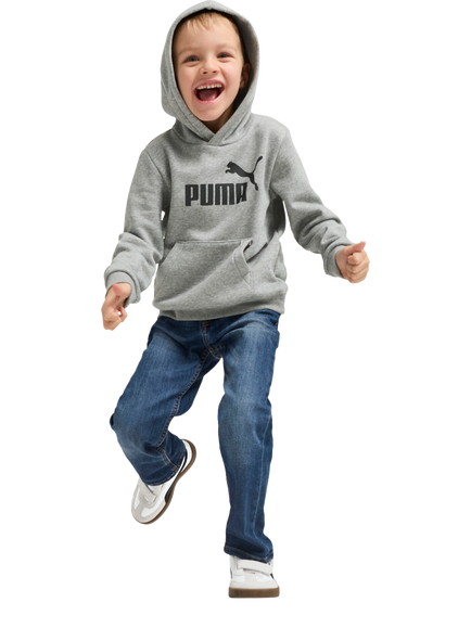 PUMA Kids' No. 1 Logo Pullover Hoodie, Mid Grey