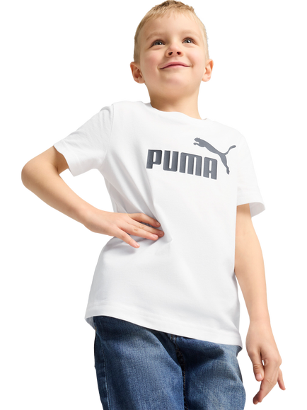 PUMA Kids' Short Sleeve No.1 Logo T-Shirt, White