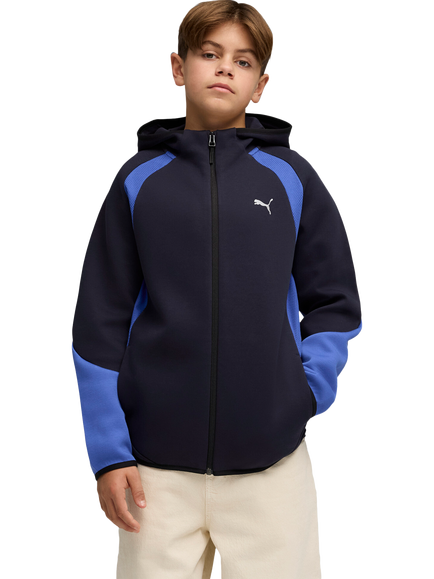 PUMA Kids' Evostripe Zip Through Hoodie, New Navy