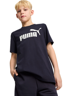 PUMA Kids' Youth Short Sleeve Logo T-Shirt, Blue Navy