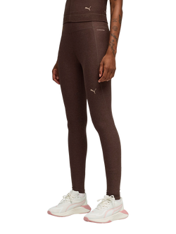 PUMA CLOUDSPUN High Waist Tights, Chocolate Brown