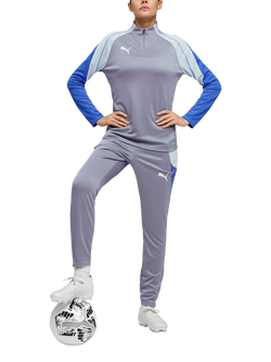 PUMA Women's Football Trousers - view 2, Gray Sky/White/Royal