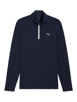 PUMA Pure 3.0 Quarter-Zip Golf Jacket, Deep Navy/White Glow