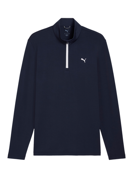 PUMA Pure 3.0 Quarter-Zip Golf Jacket, Deep Navy/White Glow