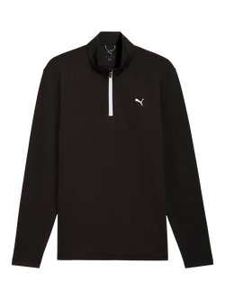 PUMA Pure 3.0 Quarter-Zip Golf Jacket, Black/White Glow