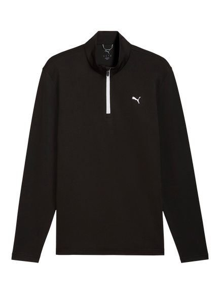 PUMA Pure 3.0 Quarter-Zip Golf Jacket, Black/White Glow