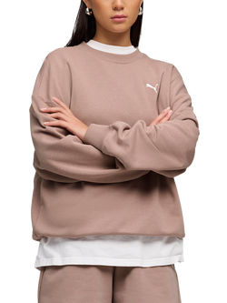 PUMA Wardrobe Essentials Oversized Sweatshirt, Sandstone