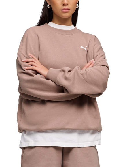 PUMA Wardrobe Essentials Oversized Sweatshirt, Sandstone