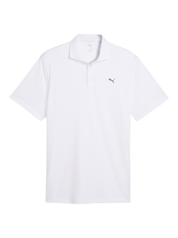 PUMA Pure 3.0 Golf Polo Shirt, White Glow