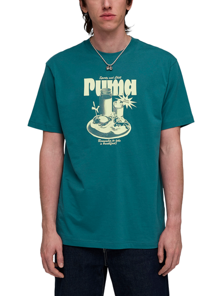 PUMA Breakfast Graphic T-Shirt, Emerald Ice
