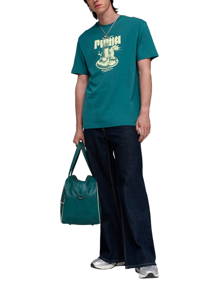 PUMA Breakfast Graphic T-Shirt - view 2, Emerald Ice
