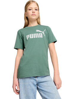 PUMA Kids' Logo T-Shirt, Mid Green