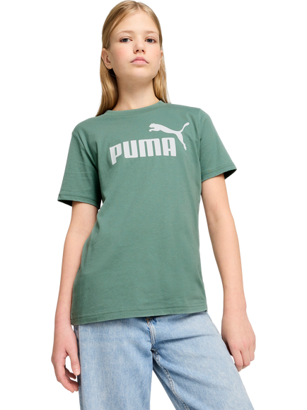 PUMA Kids' Logo T-Shirt, Mid Green
