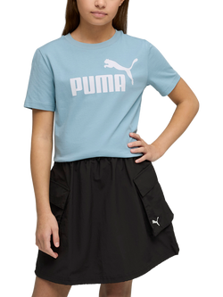 PUMA Kids' Logo T-Shirt, Mid Blue