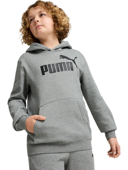 PUMA Kids' Youth Fleece Hoodie, Mid Grey