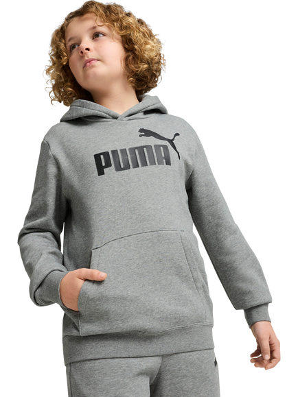 PUMA Kids' Youth Fleece Hoodie, Mid Grey