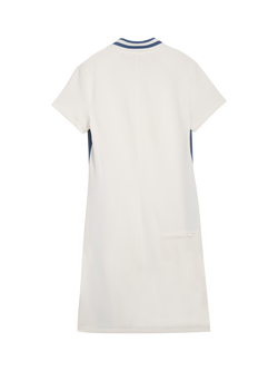 PUMA Pique Short Sleeve Golf Dress, Deep Navy/Warm White - view 2, White/Dark Indigo