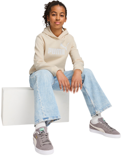 PUMA Kids' No. 1 Logo Fleece Hoodie - view 2, Alpine Snow