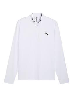 PUMA Quarter Zip dryCELL Tech Golf Jacket, White Glow
