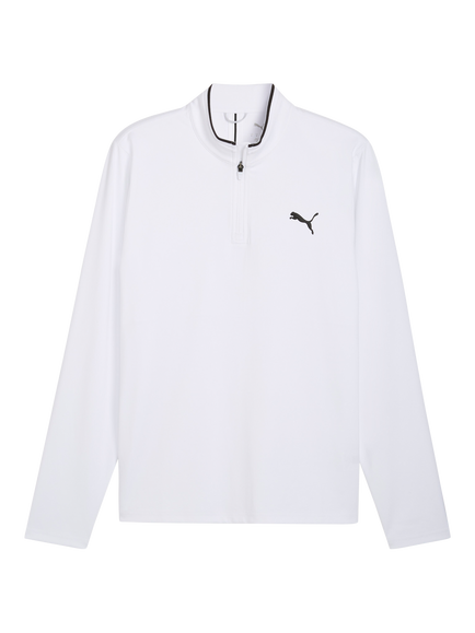 PUMA Quarter Zip dryCELL Tech Golf Jacket, White Glow