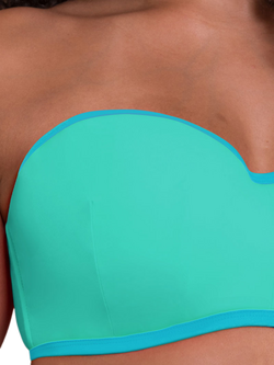 Curvy Kate Minimalist Bandeau Strapless Multiway Bikini Top, Aqua - view 2, Aqua