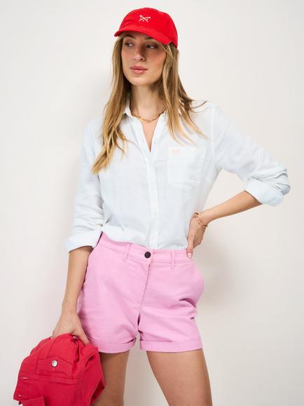 Crew Clothing Relaxed Fit Linen Rich Shirt, White