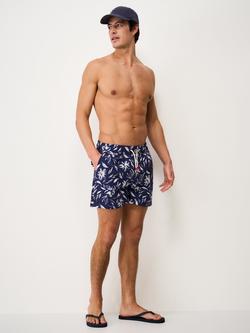 Crew Clothing Floral Print Swim Shorts, Natural White, Natural White