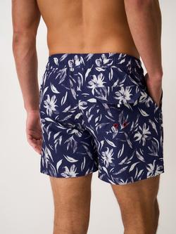 Crew Clothing Floral Print Swim Shorts, Natural White - view 2, Natural White