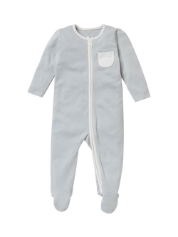 MORI Baby Clever Zip Sleepsuit, Blue, Blue