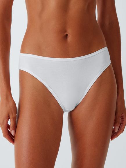 John Lewis Cotton Rich Bikini Knickers, Pack of 5, White - view 2, White