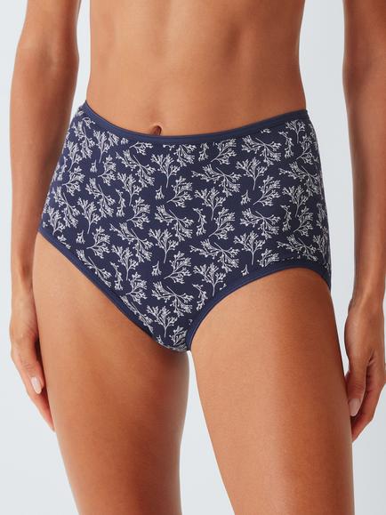 John Lewis Floral Print Cotton Rich Full Briefs, Pack of 5, Multi - view 2, Multi