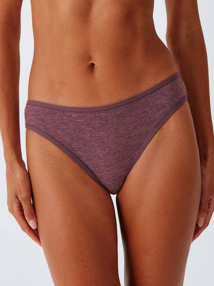 John Lewis Marl Bikini Knickers, Pack of 5, Neutral Mix - view 2, Neutral Mix
