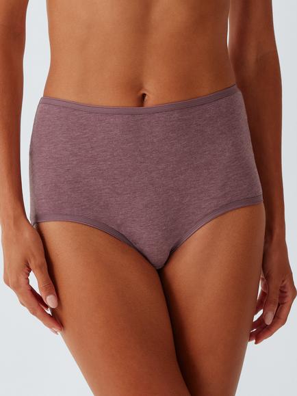 John Lewis Marl Full Briefs, Pack of 5, Neutral Mix - view 2, Neutral Mix