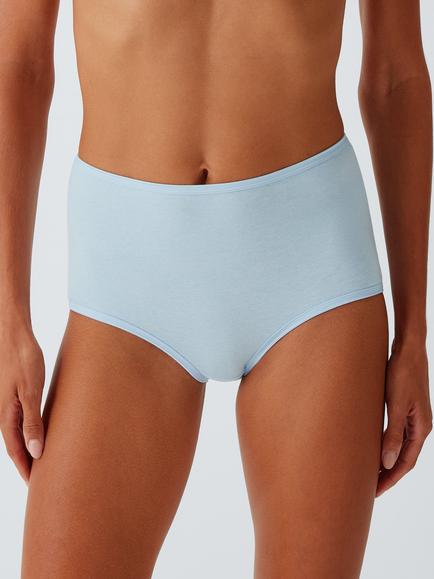 John Lewis Marl Full Briefs, Pack of 5, Blue/Yellow Mix - view 2, Blue/Yellow Mix