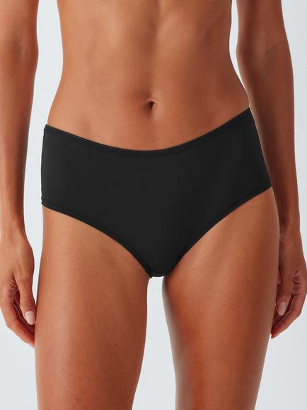John Lewis Microfibre Shorty Knickers, Pack of 5, Black - view 2, Black