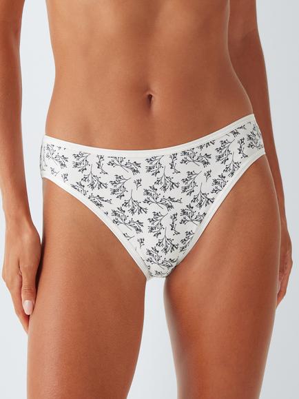 John Lewis Spots Print Cotton Rich Bikini Knickers, Pack of 5, Multi - view 2, Multi