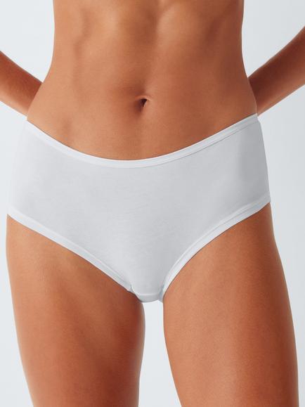 John Lewis Cotton Rich Shorty Knickers, Pack of 5, White - view 2, White