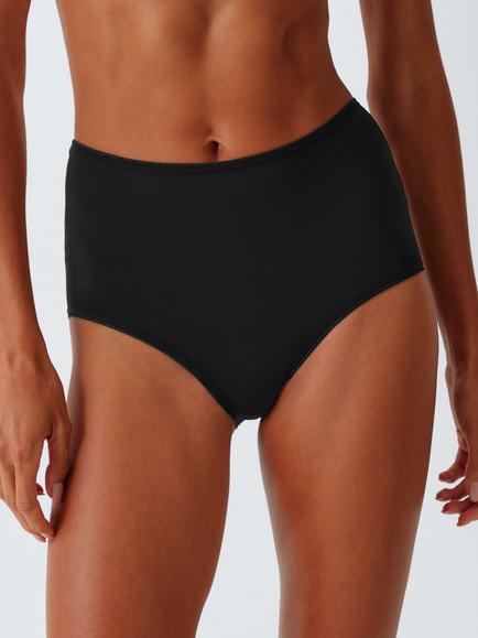 John Lewis Microfibre Full Briefs, Pack of 5, Black - view 2, Black