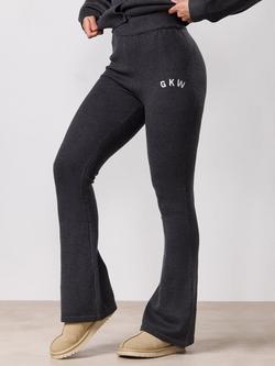 Gym King True Knit Flared Trousers, Charcoal, Charcoal